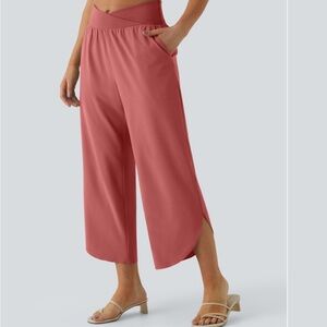 Halara Breezeful High-Waisted Crossover Quick Dry Resort Pants w/ pockets Sz LG